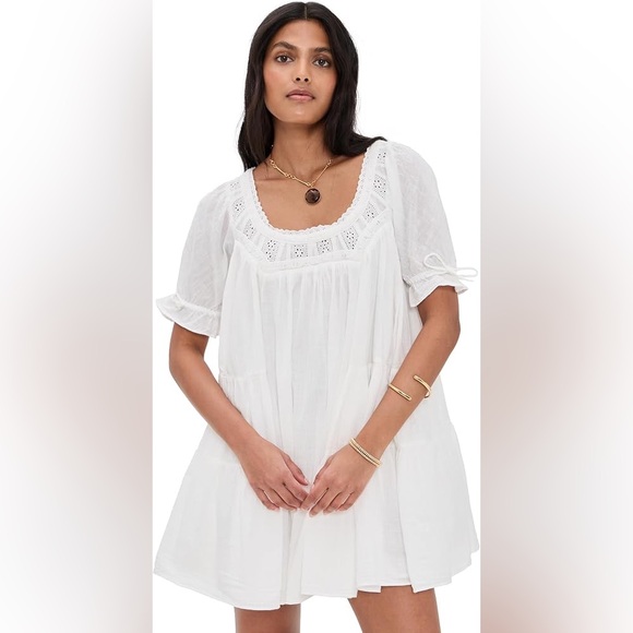 NWT Free People Sandy Shores Babydoll A-line Mini Dress Sz XS - Picture 2 of 11